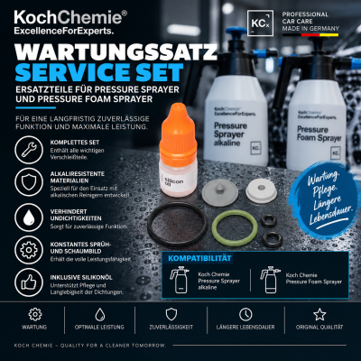 Koch Chemie Service Set Pressure Foam Sprayer & Sprayer alkaline Sprühflasche Wartungssatz Ersatzteile
