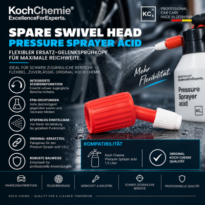 Koch Chemie Spare Swivel Head Ersatz Gelenkkopf Pressure Sprayer acid 1,5L Drucksprüher