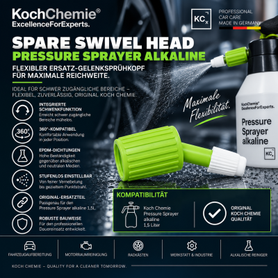 Koch Chemie Spare Swivel Head Ersatz Gelenkkopf Pressure Sprayer alkaline 1,5L Drucksprüher