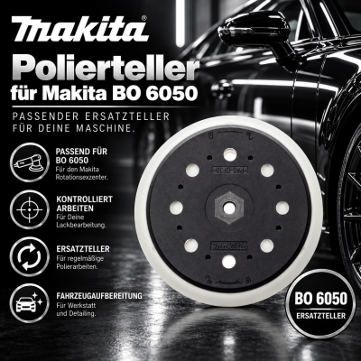 Polierteller für Makita Rotationsexzenter BO 6050